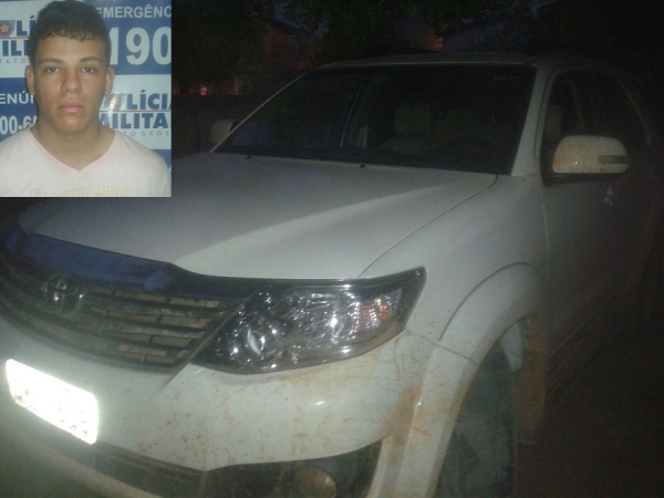 Jovem é preso em Aripuanã depois de ser flagrado com carro clonado com placas de São Luis de Montes Belos…