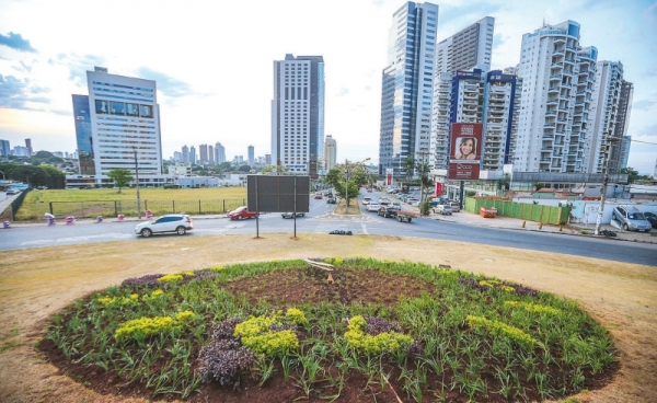 Praça do Relógio, no Jardim Goiás, será modificada para continuidade da Avenida Jamel Cecílio