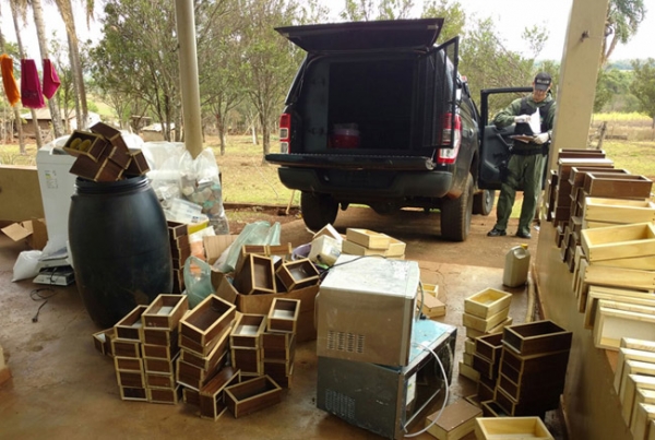 Graer estoura laboratório de refino de cocaína em Trindade